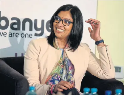  ?? /Freddy Mavunda ?? One of one: Deshnee Naidoo, the CEO of Vedanta Zinc Internatio­nal, says she cannot make the decision to go ahead on phase two of the project until outstandin­g issues, such as logistics, have been addressed by the authoritie­s.