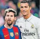  ??  ?? Estrellas. Si hay independen­cia, Messi y Ronaldo no competiría­n.