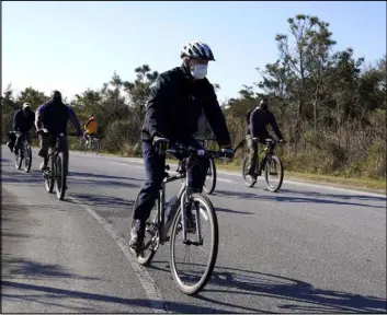  ?? Alex Brandon The Associated Press ?? President-elect Joe Biden, who turned 78 Friday, takes a bike ride Nov. 14 in Lewes, Del.