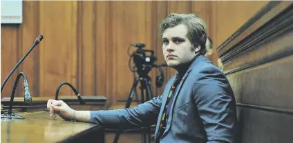  ?? Picture:Gallo Images ?? ACCUSED. The shorts Henri van Breda was wearing on the night his mother, father and brother were murdered had 67 blood spatter stains on them, an expert has testified.