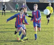  ??  ?? Monifieth (black) came out 4-3 winners over Dundee West in the U/14 Watson McInally League.