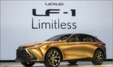  ?? TONY DING — THE ASSOCIATED PRESS FILE ?? FILE- The Lexus LF-1 Limitless concept vehicle is presented at the North American Internatio­nal Auto Show in Detroit. Japanese vehicle brands are exploring new design ideas, and figuring out what sets them apart from their U.S. and European rivals,...