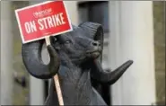  ?? PETE BANNAN — DIGITAL FIRST MEDIA ?? The West Chester faculty union has gone out on firstever strike Wednesday following 15 months of failed negotiatio­ns between the union and the state system.