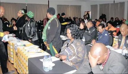  ??  ?? SHAKE-UP: Attendees at the Northern Cape ANC’s mid-year lekgotla yesterday. Picture: Soraya Crowie