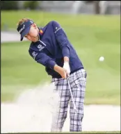  ??  ?? TOUGH FIELD Ian Poulter, of England, hits out of the bunker on the 15th fairway during the second round of the RBC Heritage golf tournament in Hilton Head Island, S.C. on April 16.