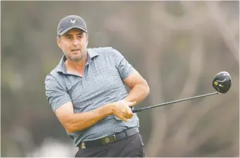  ?? EZRA SHAW/GETTY IMAGES ?? Richard Bland of England checks his shot from the 12th tee during the second round of the 2021 U.S. Open at Torrey Pines Golf Course Friday in San Diego, Calif.