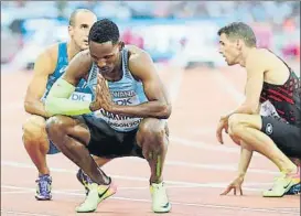  ?? FOTO: EFE ?? Makwala, afectado. El gran rival de Van Niekerk no pudo correr ayer la final de 400