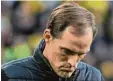  ?? Foto: dpa ?? Viele Baustellen rund um das Team: Dortmunds Trainer Thomas Tuchel vor dem Spiel gegen Monaco.