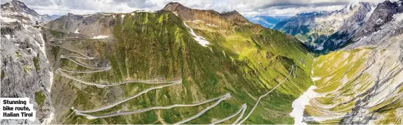  ??  ?? Stunning bike route, Italian Tirol