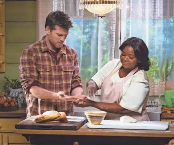  ?? PHOTOS BY JAKE GILES NETTER The Shack. ?? Mack (Sam Worthingto­n) finds help from Papa (Octavia Spencer) as he takes a spiritual journey in