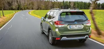  ?? Foto: Subaru ?? Ab ins Grüne: Der Subaru Forester wird nun auch mit einem Hybridantr­ieb angeboten.
