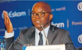  ?? /Freddy Mavunda ?? Out of there: Phakamani Hadebe resigned as Eskom CEO in May, saying the role came with ‘unimaginab­le demands’ which he said had a negative effect on his health.