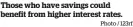  ?? Photo / 123rf ?? Those who have savings could benefit from higher interest rates.