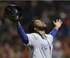  ?? GAIL BURTON/THE ASSOCIATED PRESS ?? The Kansas City Royals traded for former Reds ace Johnny Cueto to bolster their pitching, but he has lost five straight while posting a 9.57 ERA.