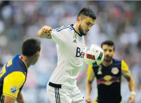  ?? GERRY KAHRMANN ?? Canadian Russell Teibert of the Whitecaps is an easy choice to start against the Montreal Impact tonight at B.C. Place.