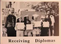  ??  ?? A school yearbook photo shows 11-year-old Meghan (fourth from left) in 1993