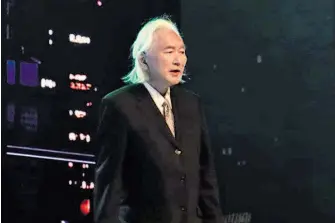  ?? OMAR FLORES ?? Michio Kaku,
físico y futurólogo, en México Siglo XXI: Brillemos por México