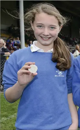  ??  ?? Aoibhin Killen, Nessa Lynch and Roisin Killen with their medals