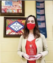  ?? Submitted photo ?? Q Ella Pace, Hot Springs World Class High School senior, received the 2021 Youth Challenger award for the state of Arkansas from Arkansans for Gifted and Talented Education.