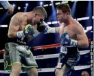  ??  ?? BRAVE DEFEAT: Liam Smith loses to Canelo in 2016