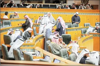  ?? KUNA photo ?? MPs seen in Wednesday’s National Assembly session.