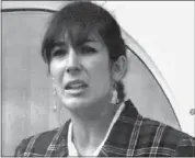  ?? DOMINIQUE MOLLARD/THE ASSOCIATED PRESS, FILE ?? In a 1991photo, Ghislaine Maxwell, daughter of the late British publisher Robert Maxwell, reads a statement expressing her family’s gratitude to Spanish authoritie­s after the recovery of his body, in Tenerife, Spain.