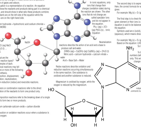  ??  ?? (aq) + HCl (aq) NaCl (aq) + H2O (l) ... SYMBOL NaOH