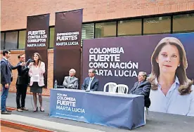  ?? COLPRENSA ?? Marta Lucía Ramírez inscribió su comité recolector de firmas esta semana.