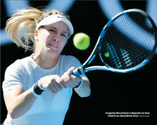  ??  ?? Eugenie Bouchard a disputé un bon match au deuxième tour.