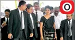  ??  ?? Dr. Bandaranay­ake flanked by her lawyers in Court yesterday. Pic by Pradeep Dilrukshan­a