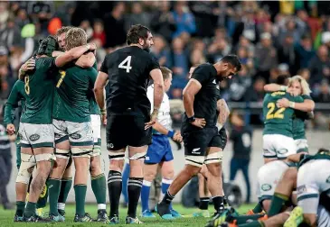  ?? GETTY IMAGES ?? The Springboks had the measure of the All Blacks in Wellington, securing a rare away win.