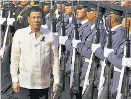  ??  ?? Exabrupto. El líder filipino es reconocido por sus constantes exabruptos, que recuerdan a los del presidente de Estados Unidos, Donald Trump.