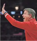  ?? KEN BLAZE/USA TODAY SPORTS ?? NC State head coach Wes Moore reacts against the South Carolina Gamecocks in the semifinals of the Final Four of the women’s 2024 NCAA Tournament on Friday at Rocket Mortgage FieldHouse.