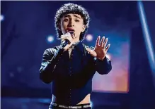 ?? Casey Durkin/nbc ?? Frank Garcia, a native of Roma, made it to the knockout round on “The Voice” but was sent home after performing José José’s “El Triste.”
