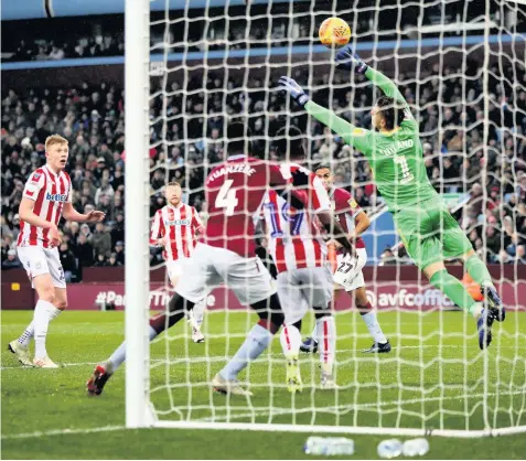  ??  ?? SO CLOSE: Stoke City go on the attack during Saturday’s 2-2 draw with Aston Villa. Pictures: EMPICS