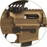  ??  ?? The long mag release lever is within reach of the trigger finger.