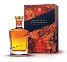  ??  ?? For Chinese New Year, John Walker & Sons King George V. Blended Scotch Whiskey was repackaged in auspicious colours