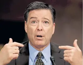  ?? AP ?? Polémico. James Comey, un personaje incómodo para Trump.