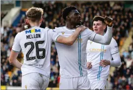  ?? ?? Dundee’s Amadou Bakayoko celebrates after scoring to make it 2-1