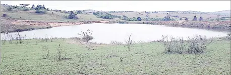  ?? ?? One of the dams found on the farm, meaning running out of water is unlikely for any farming practises.