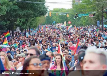  ?? PHOTO VIA FACEBOOK ?? Atlanta Pride