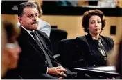  ?? JENNIFER PODIS / THE PALM BEACH POST ?? Ashraf Kamel and Marguerite Dimitri, parents of Jean Pierre Kamel, sit in on jury selection during the 2002 civil trial of Kamel vs. Palm Beach County School Board.