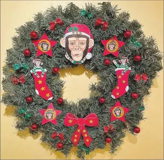  ?? (Courtesy Photo/Zeek Taylor) ?? Eureka Springs artist Zeek Taylor will donate this wreath to the Festival of Trees, which will line the Great Room of Parker Hall at Mount Sequoyah. Setup starts on Nov. 27 with open hours to view the holiday display starting at noon Nov. 30.