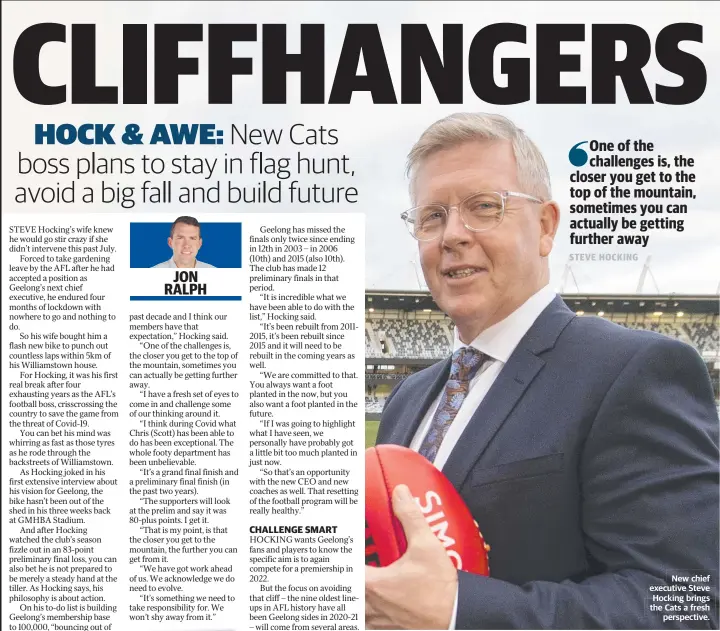  ?? ?? New chief executive Steve Hocking brings the Cats a fresh perspectiv­e.