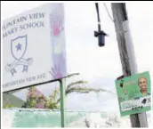  ?? (Photos: Garfield Robinson) ?? This photo, taken last weekend, shows a sign for Jamaica Labour Party Member of Parliament Fayval Williams mounted on a utility pole on Mountain View Avenue three months after the September 3 General Election.