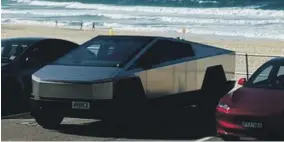  ?? ?? Tesla’s wild-looking Cybertruck, pictured at Bondi Beach last week.