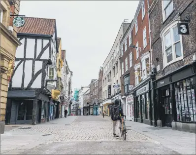  ?? PICTURE: JAMES HARDISTY ?? LONELY CONEY: Normally a tourist hotspot, Coney Street in York was almost deserted at the start of the second lockdown.