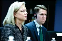  ??  ?? Kirstjen Nielsen and (Right) Miles Taylor. — AP file