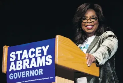 ?? JESSICA MCGOWAN / GETTY IMAGES FILES ?? Will she or won’t she run for president? No one knows for sure, but Oprah Winfrey might actually make a decent politician, says Kelly Mcparland, adding that her background leaves Donald Trump’s in ashes.
