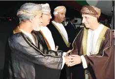  ??  ?? HH Sayyid Fahd received upon arrival in Muscat after attending the GCC Summit.